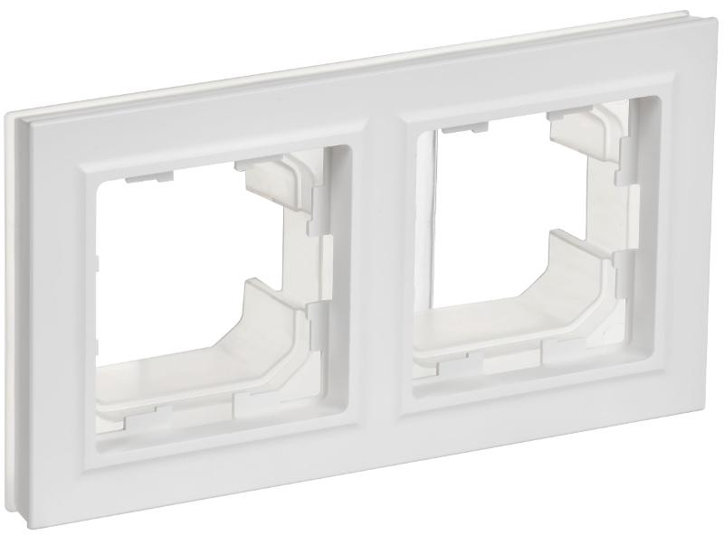 BRITE Рамка 2-местная IP44 РУ-2-БрАБ-44 арктический белый