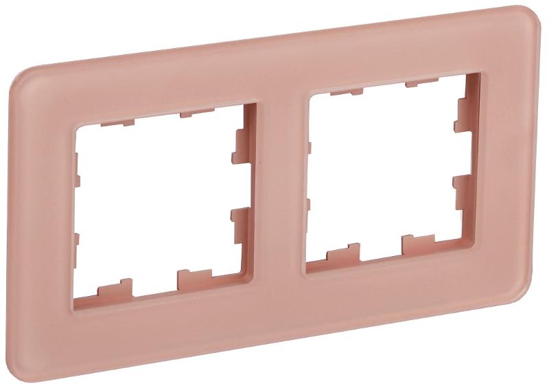 BRITE Рамка 2-ая РУ-2-2-Бр стекло дымчатый RE