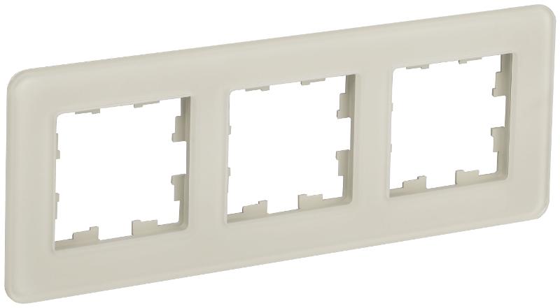 BRITE Рамка 3-ая РУ-3-2-Бр стекло песчаный RE