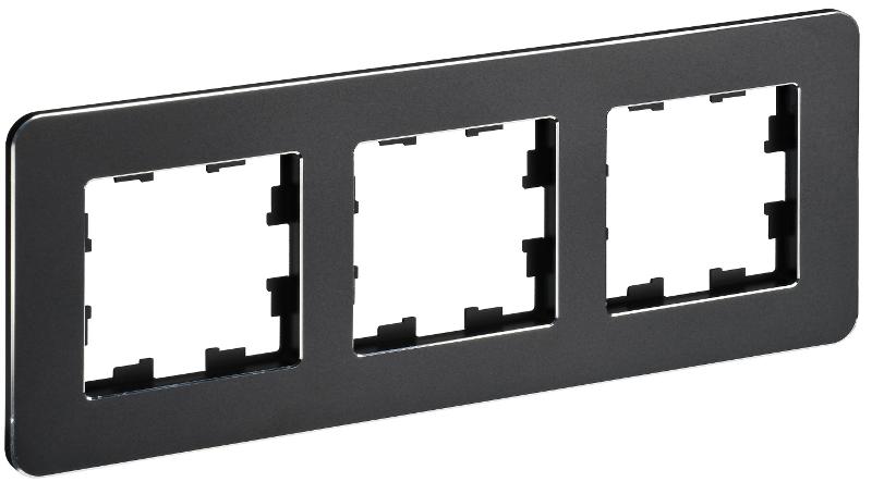 BRITE Рамка 3-ая РУ-3-1-Бр металл черный RE