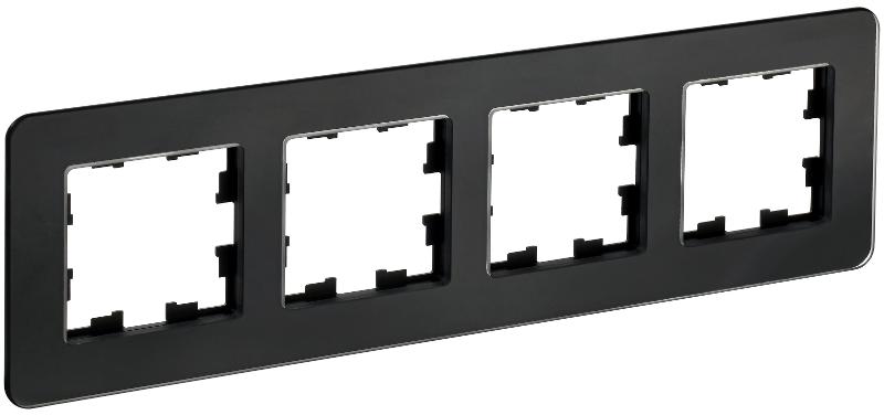 BRITE Рамка 4-ая РУ-4-2-Бр стекло черный RE