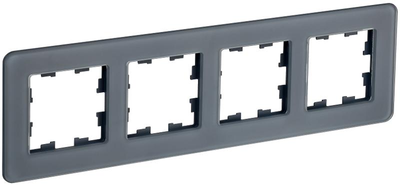 BRITE Рамка 4-ая РУ-4-2-Бр стекло графит RE