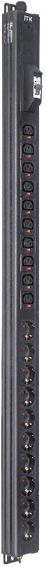 BASE PDU PV1111 25U 1ф 16А 10SCHUKO 10C13 2,6м SCHUKO