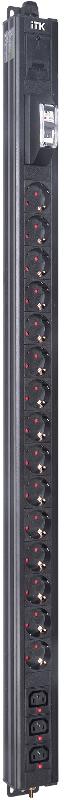 BASE PDU PV1111 24U 1ф 16А 15SCHUKO 3C13 2,6м SCHUKO