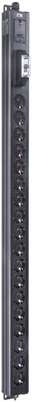BASE PDU PV0111 24U 1ф 16А 18SCHUKO 2,6м SCHUKO