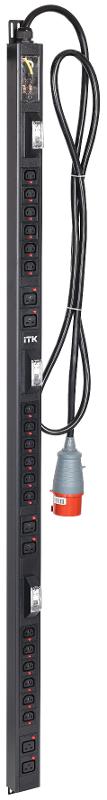 BASE PDU PV1113 38U 3ф 32А 18C13 6C19 3м IEC60309