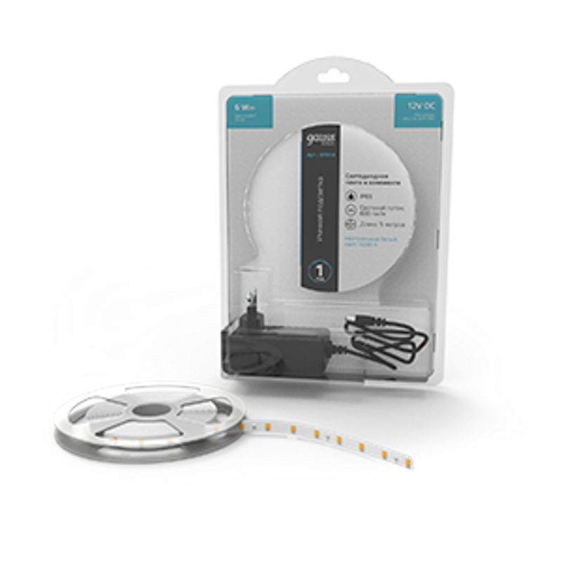 Лента светодиодная Basic в комплекте LED 2835/60 12V 6W/m 600lm/m 4000K 8mm IP65 5m 1/50