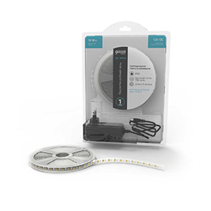 Лента светодиодная Basic в комплекте LED 5050/60 12V 10W/m 700lm/m 4000K 10mm IP20 5m 1/50