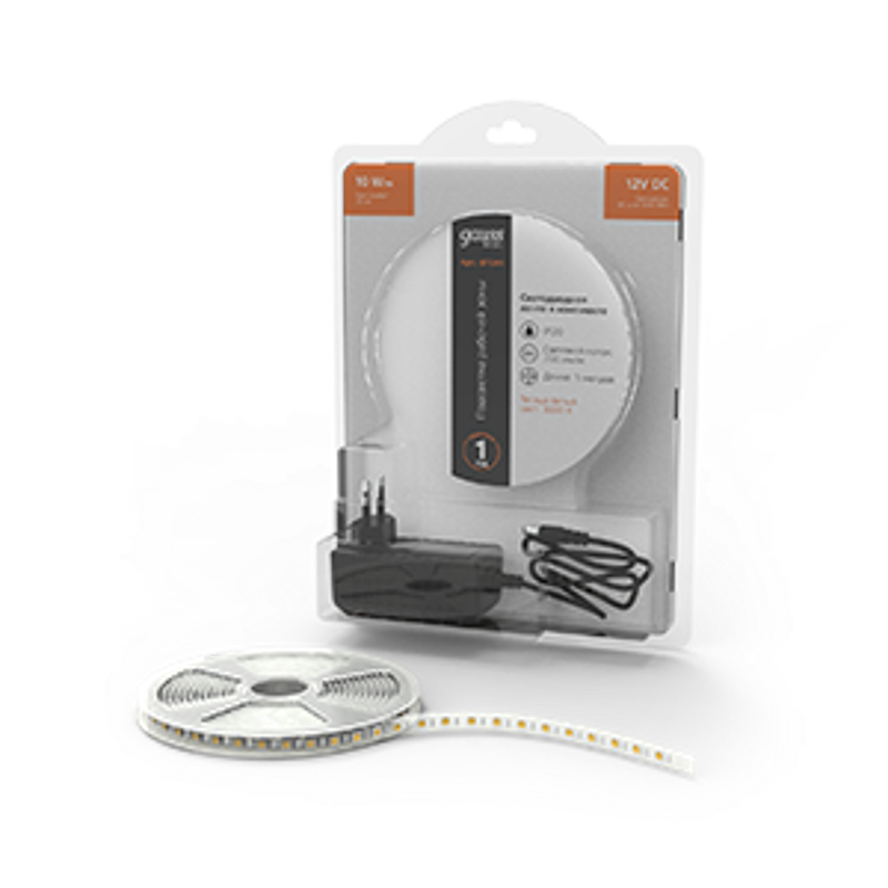 Лента светодиодная Basic в комплекте LED 5050/60 12V 10W/m 700lm/m 3000K 10mm IP20 5m 1/50