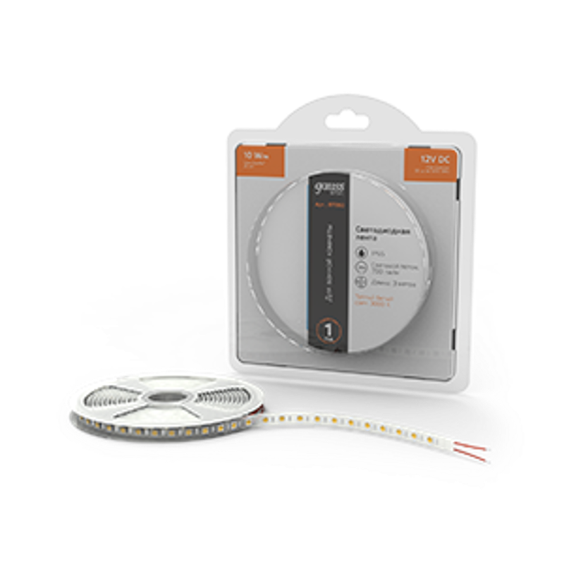 Лента светодиодная Basic LED 5050/60 12V 10W/m 700lm/m 3000K 10mm IP65 3m 1/100