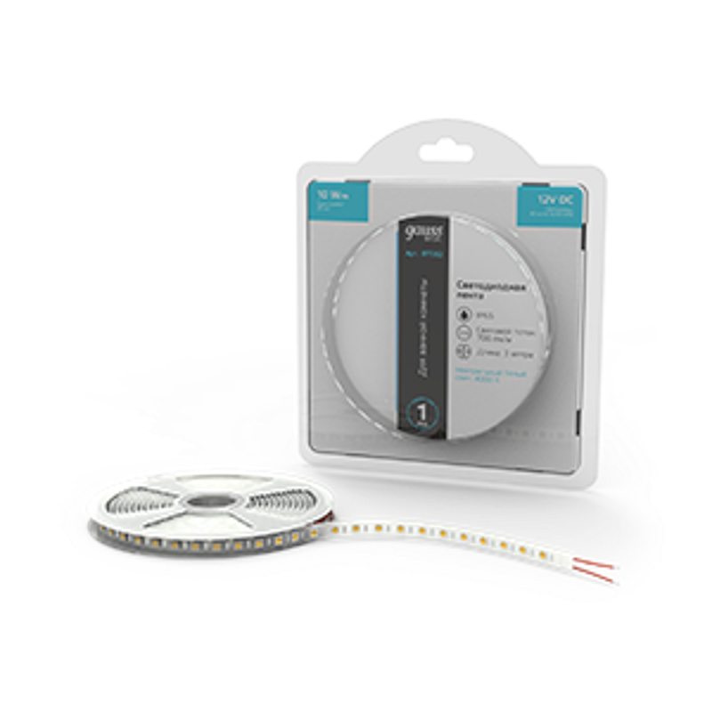 Лента светодиодная Basic LED 5050/60 12V 10W/m 700lm/m 4000K 10mm IP65 3m 1/100