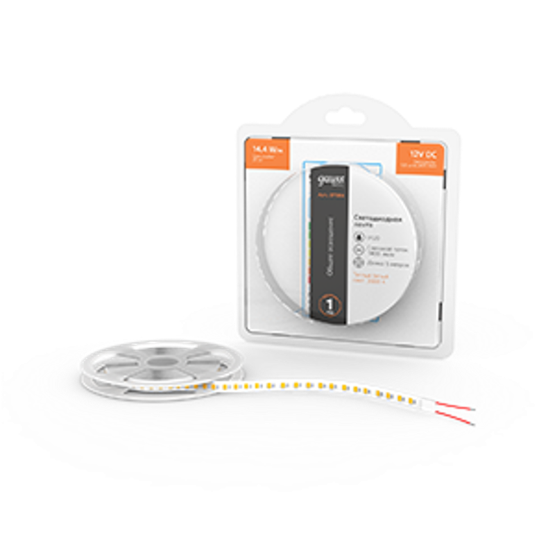 Лента светодиодная Basic LED 2835/120 12V 14,4W/m 1400lm/m 3000K 8mm IP20 5m 1/100