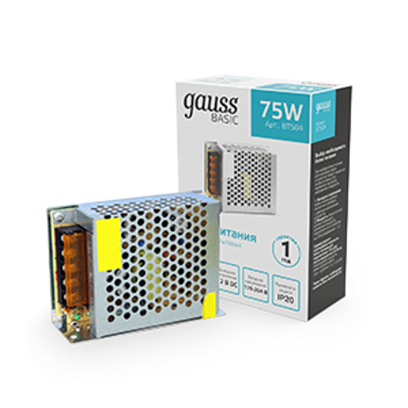 Блок питания Basic 12V 75W IP20 1/120