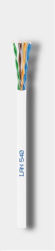 LAN 540_GI 300м, витая пара 5e U/UTP, 0,51мм Cu, 5,1 PVC, белый/желтая полоса