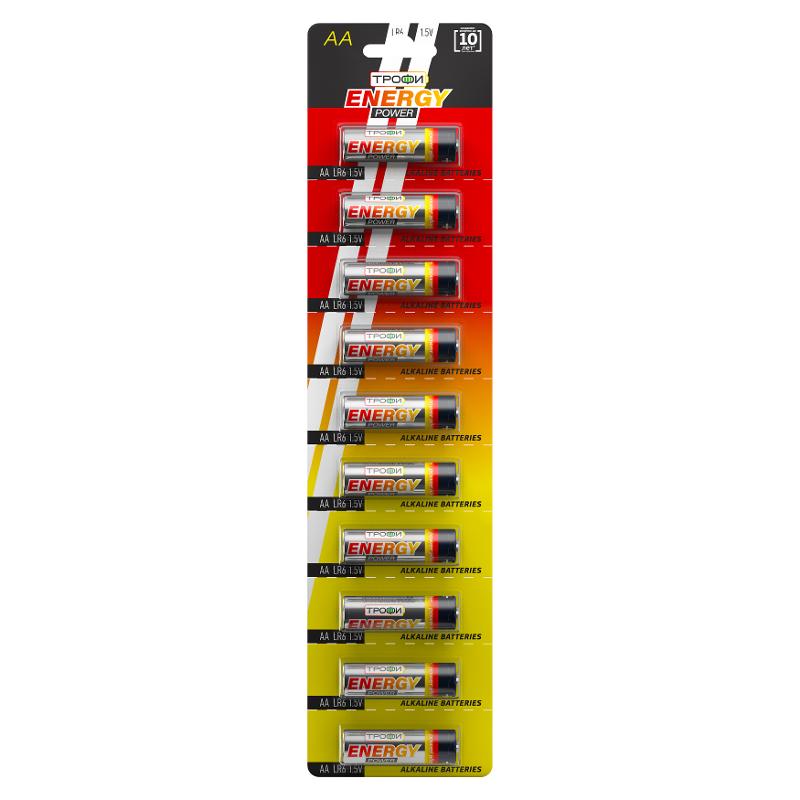 Батарейка щелочная (алкалиновая) LR6-10BL strip (100/1000/20000) (AA)