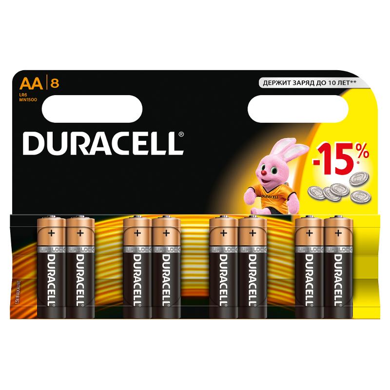 Элемент питания Duracell LR6-8BL BASIC