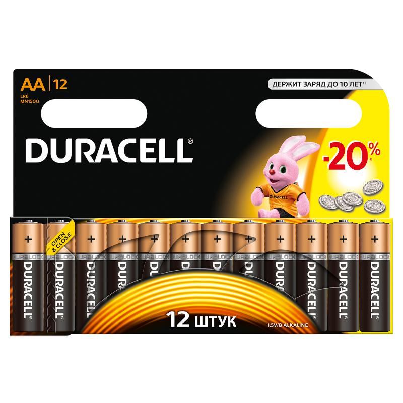 Элемент питания Duracell LR6-12BL BASIC