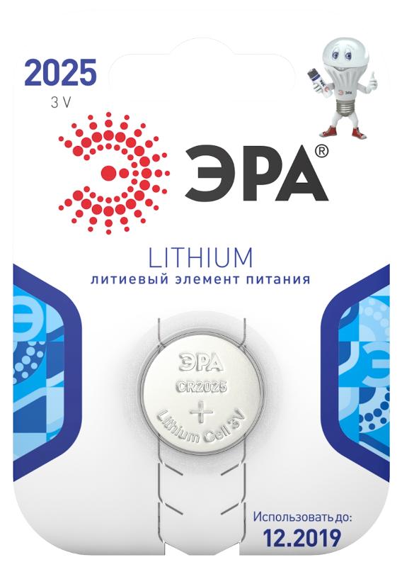 Батарейка литиевая  CR2025-1BL (40/320/28160) (часовая)