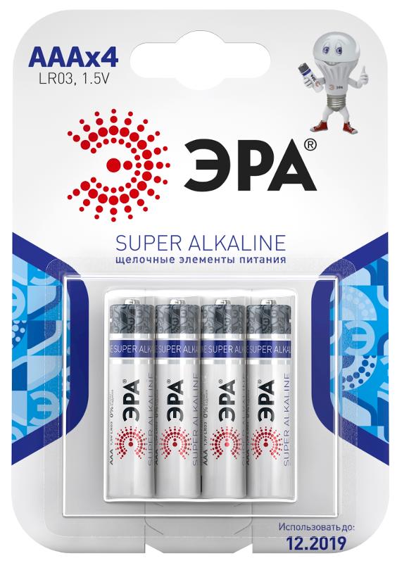 Батарейка щелочная (алкалиновая)  LR03-4BL (120/960/30720) (AAA)
