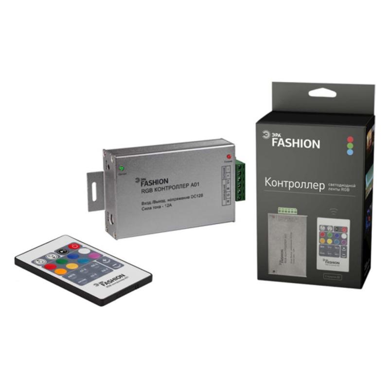 Контроллер для светодиодной ленты RGB controller-12-A01-RF на 12В пульт