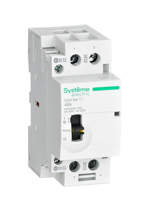 Контактор модульный 2P 2НО 40A AC 230В-230В City9