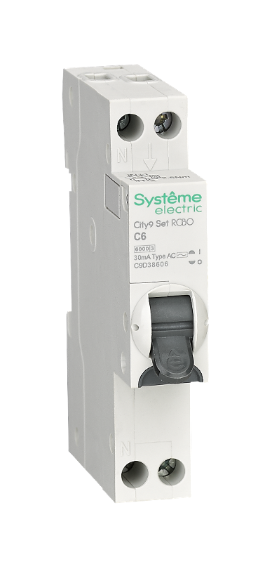 АВДТ City9 1П+Н C6 6000A 30мА AC 18мм