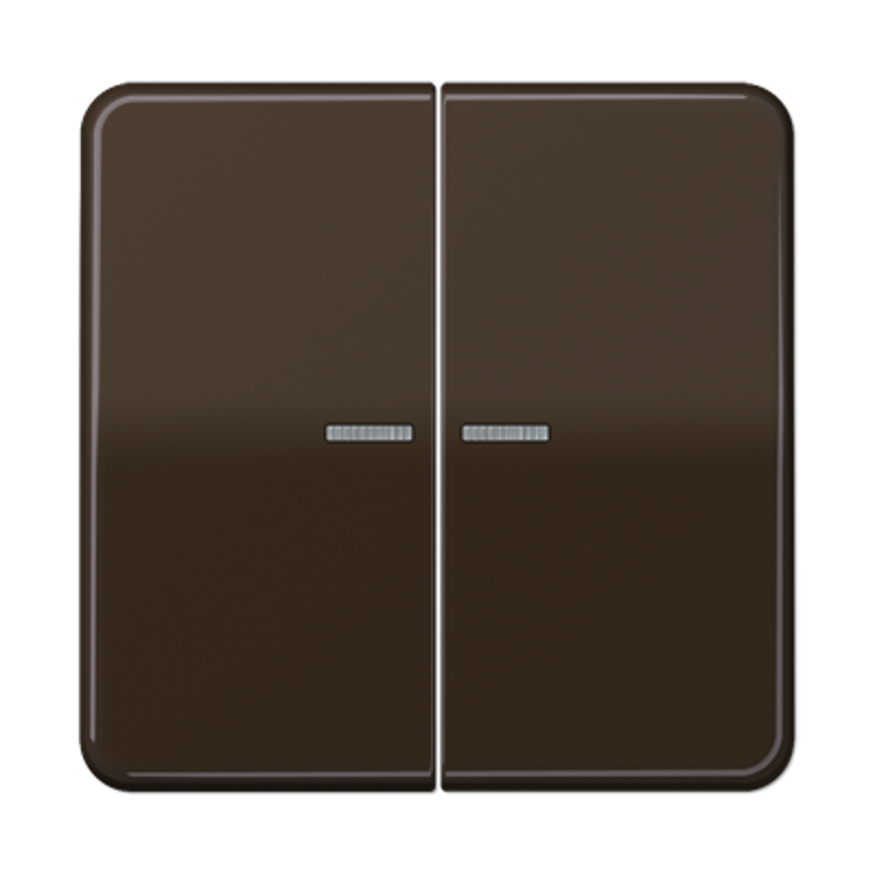 Клавиша для KNX кнопки, 2 группы с окошком; дюропласт; коричневый