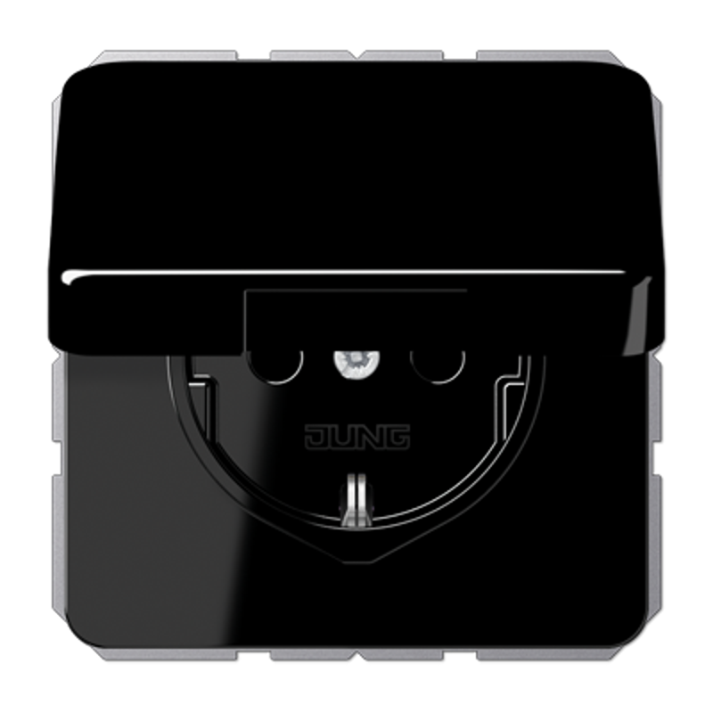 Штепсельная розетка SCHUKO 16A 250V~ с защитой от детей и крышкой