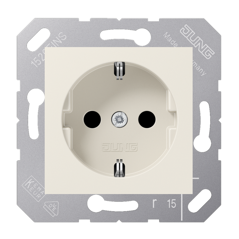 Штепсельная розетка SCHUKO 16А / 250В, пружинные зажимы; термопласт; слоновая кость; CD500