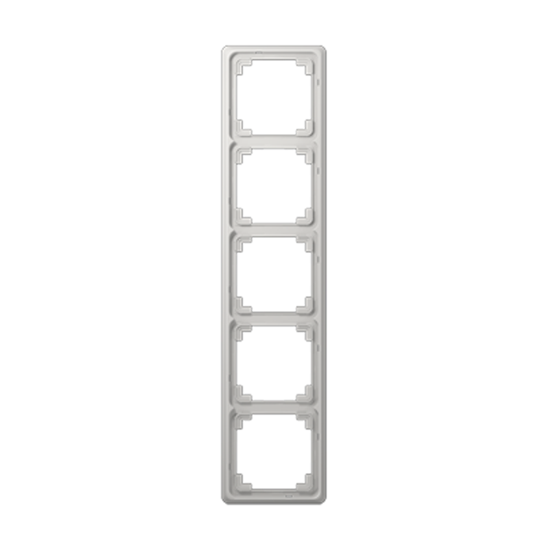 Рамка для вертикальной и горизонтальной установки, 5-кратная, светло-серая