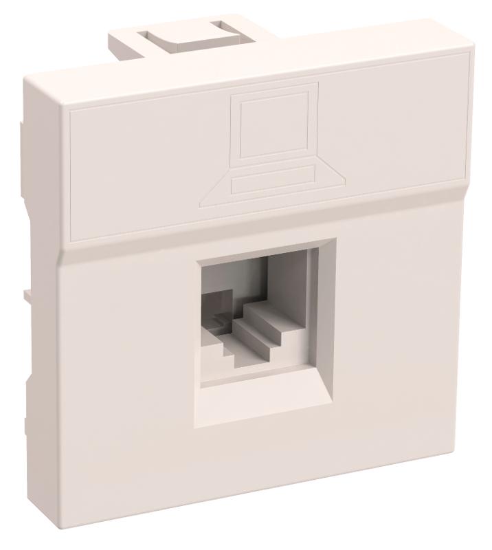Розетка информационная RJ-45 UTP кат.5e, 2 модуля.  РКИ-20-00-П
