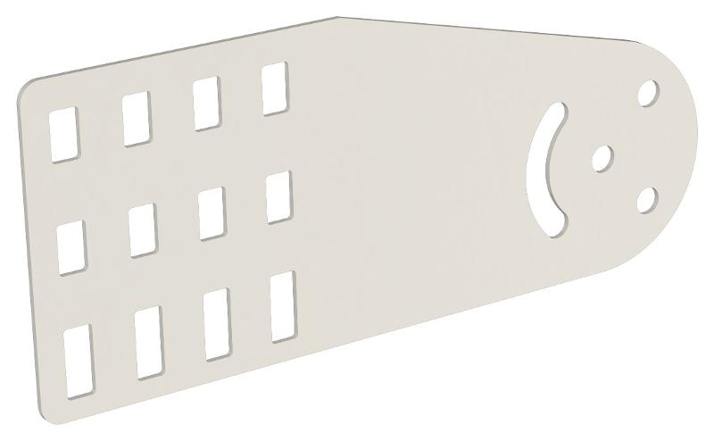 Пластина шарнирная h=100мм RAL 9016
