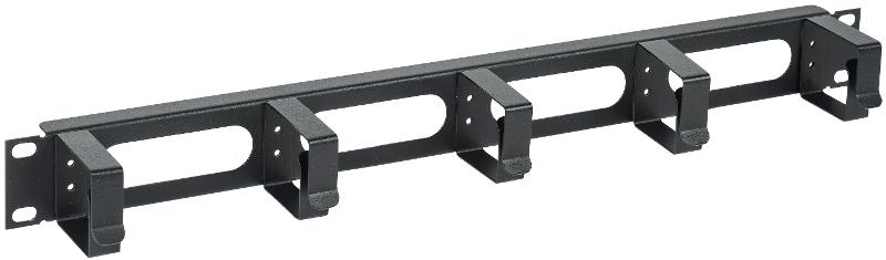 Органайзер кабельный 19" 1U, 5 колец, черный
