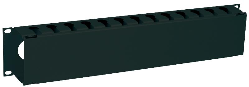 Кабельный органайзер с крышкой 19" 2U, черный