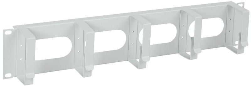Органайзер кабельный 19" 2U, 5 колец, серый