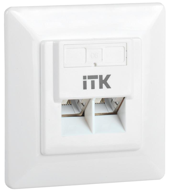 Внутренняя инф. розетка RJ45 кат. 6 FTP 2 порта