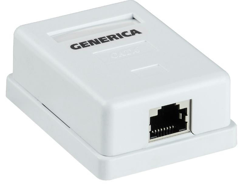 Розетка инф. настенная RJ45 кат. 5Е FTP 1 порт