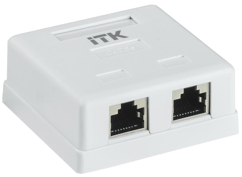 Настенная инф. розетка RJ45 кат. 5E FTP…