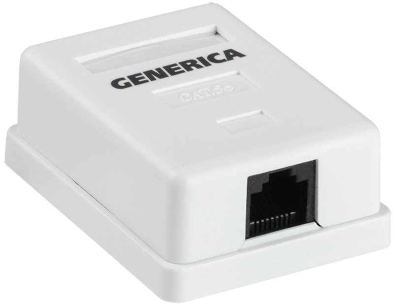 Розетка инф. настенная RJ45 кат. 5Е UTP 1 порт