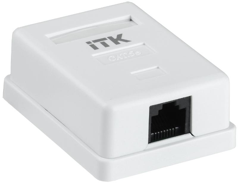 Розетка настенная инф. RJ-45 кат. 5е 1-порт