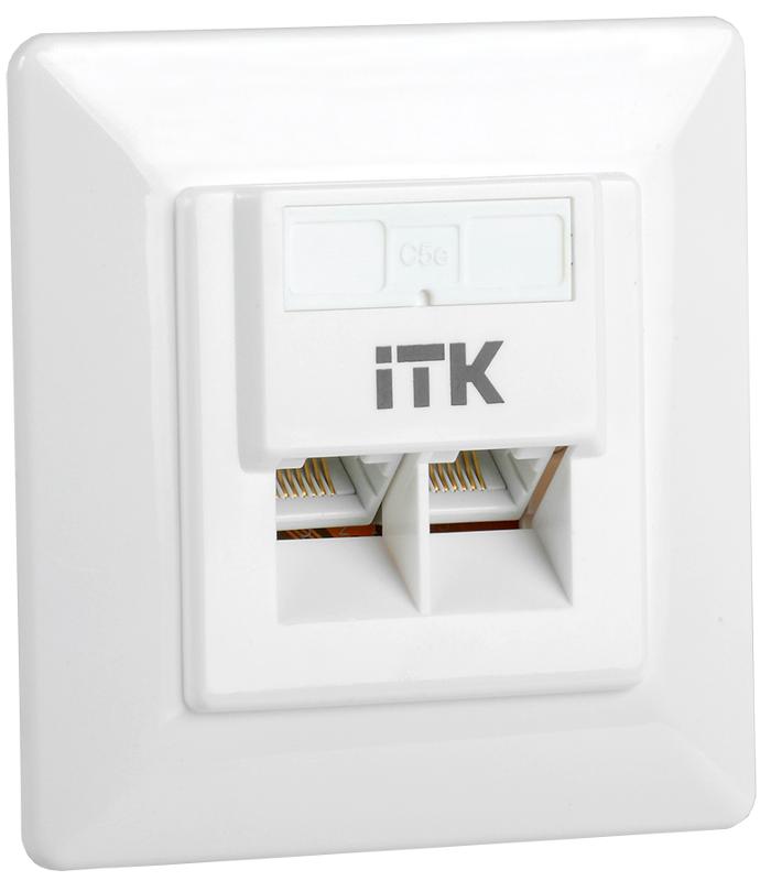 Внутренняя инф. розетка RJ45 кат. 5Е UTP 2 порта