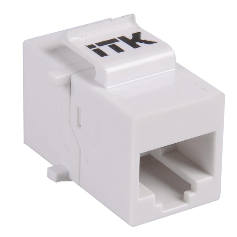 Проходной адаптер кат.5E UTP, RJ45-RJ45, тип Keystone Jack
