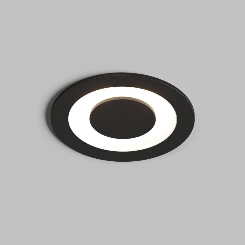 Светильник светодиодный встраиваемый DK2500-BK , IP20, 5Вт, LED 3000, черный/белый, алюминий/акрил