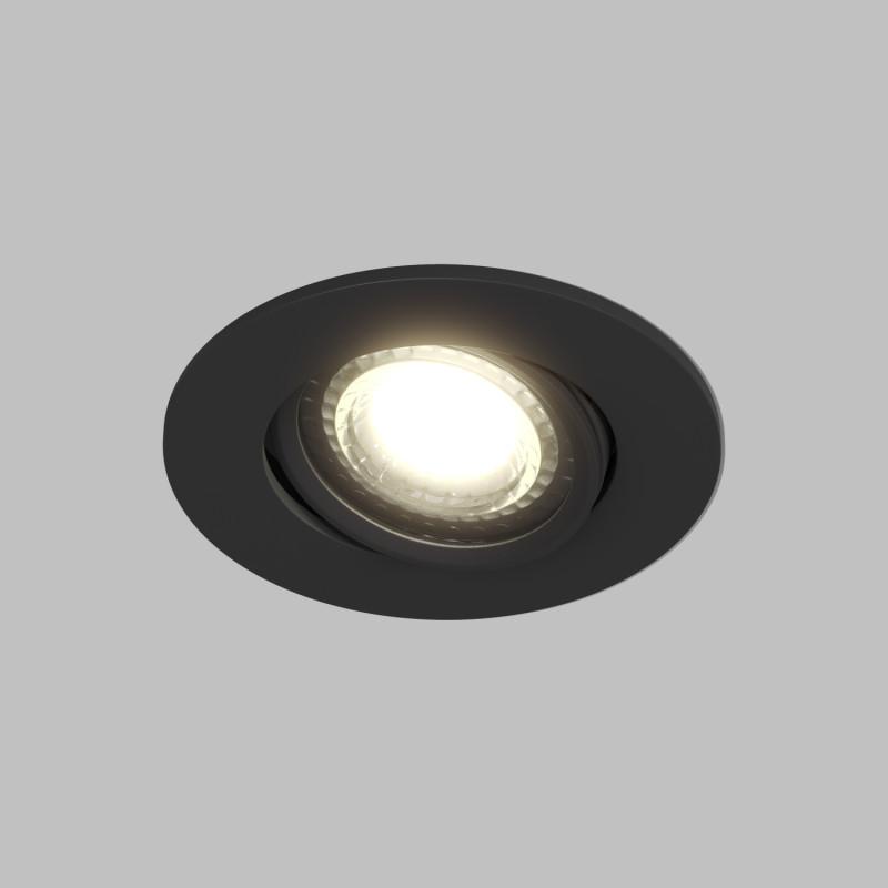 Светильник светодиодный встраиваемый DK3020-BK , IP20, 10Вт, GU5.3, LED, черный, пластик