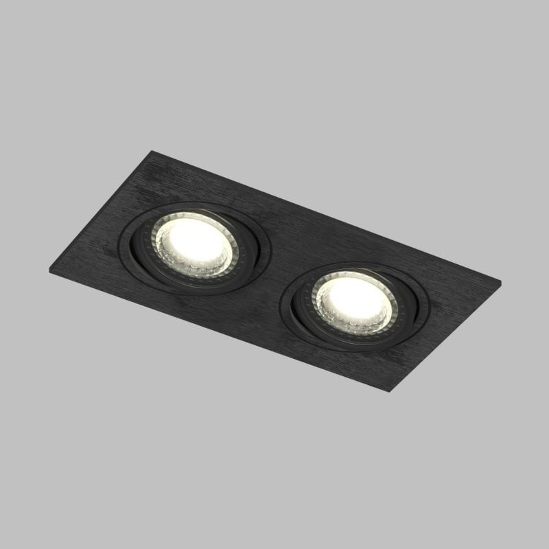 Светильник светодиодный встраиваемый DK3022-BK , IP20, 10Вт, GU5.3, LED, черный, пластик