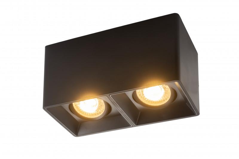 Светильник светодиодный накладной DK3035-BK IP20, 10Вт, GU5.3, LED, черный, пластик