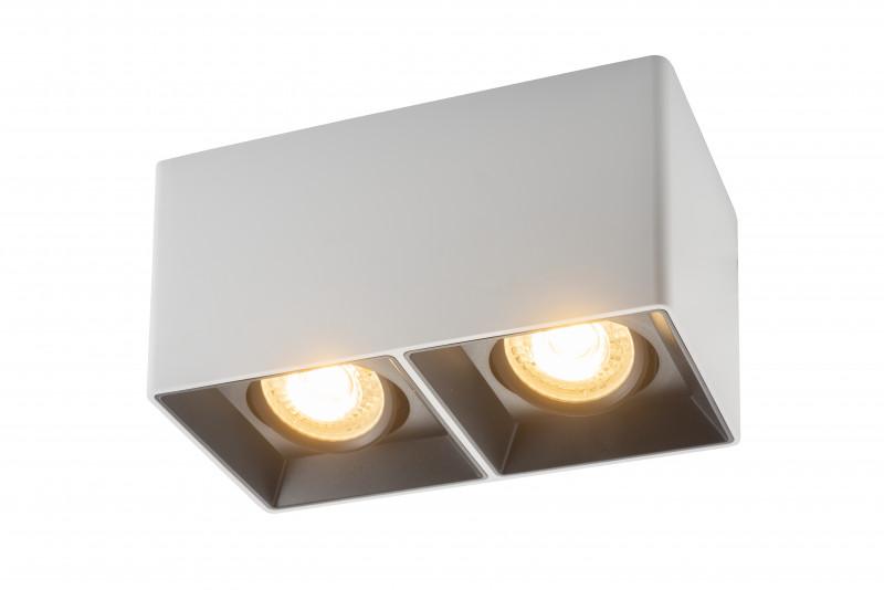 Светильник светодиодный накладной DK3035-WB IP20, 10Вт, GU5.3, LED, белый/черный, пластик