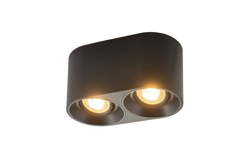 Светильник светодиодный накладной DK3036-BK IP20, 10Вт, GU5.3, LED, черный, пластик