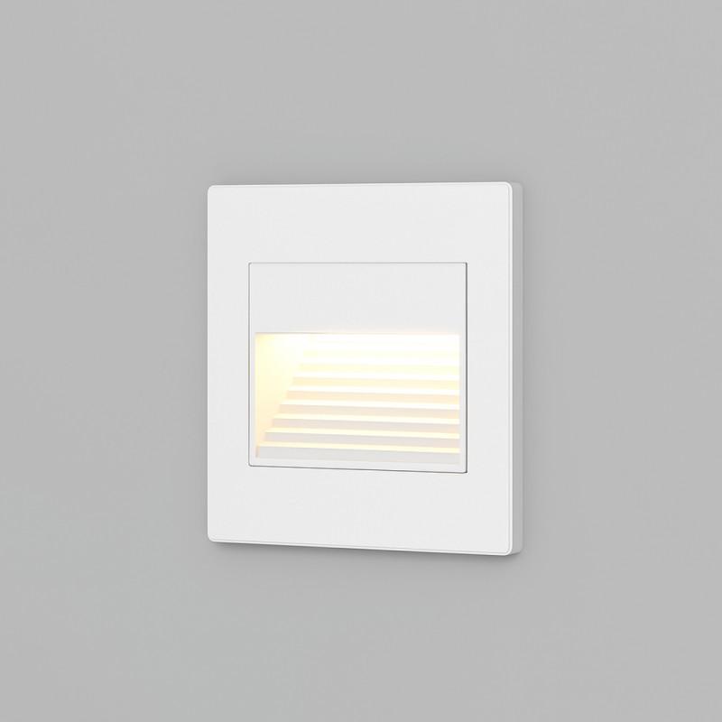 Светильник светодиодный встраиваемый DK3050-WH в стену, IP20, LED 3000, 1Вт, белый, пластик