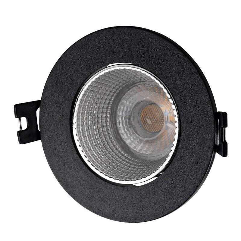 Светильник светодиодный встраиваемый DK3061-BK+CH , IP20, 10Вт, GU5.3, LED, черный/хром, пластик